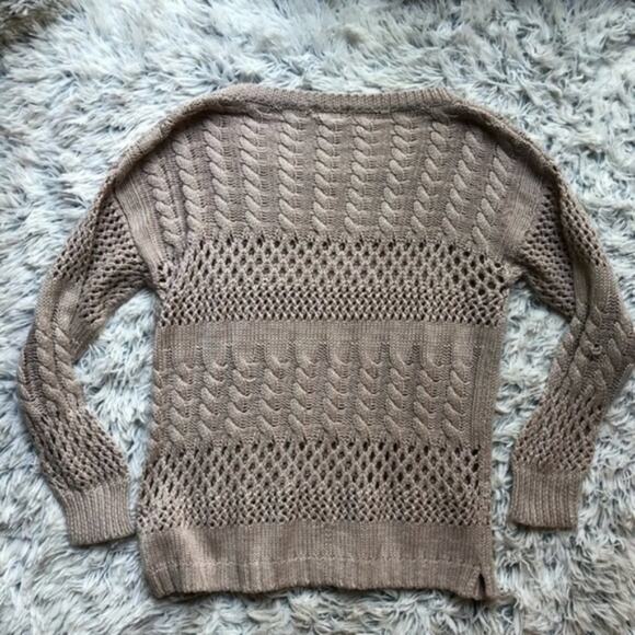 Miracle City Crochet Eyelet Knit Wool Blend Cottagecore Sweater - Picture 5 of 7